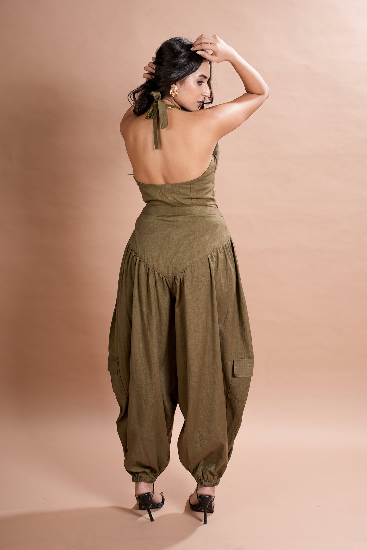 Olive Drift Balloon Co-ord Set