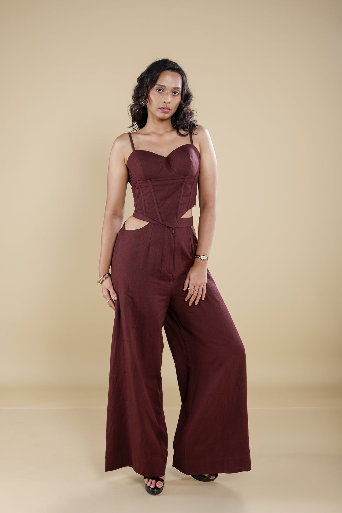 Merlot Corset Co-ord Set